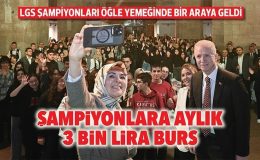 Şampiyonlara aylık 3 bin lira burs