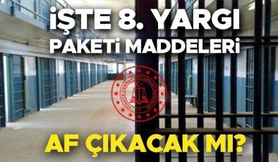 8. YARGI PAKETİ SON DAKİKA AF ÇIKACAK MI 2024 |  8. Yargı Paketi ne zaman yürürlüğe girecek, çıktı mı? Yeni yargı paketinde af yasası var mı? Gözler Resmi Gazete’de!
