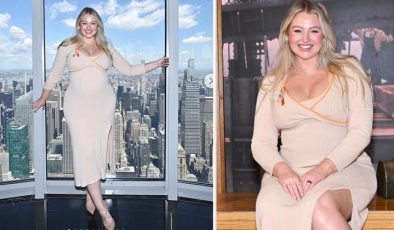 ‘Bu kültürün bir parçası olmam’ demişti… Kıvrımlı modelin mutluluğu… Karnında bebeğiyle poz verdi