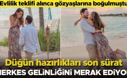 Sevgilisi önünde diz çökünce gözyaşlarına boğulmuştu… Herkes gelinliğini merak ediyor