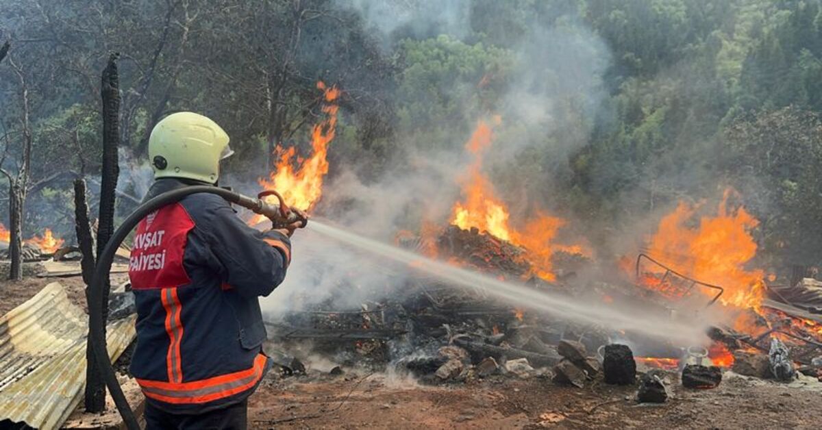 Artvin’de 3 ahşap ev yangında küle döndü